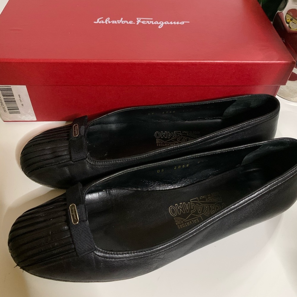 Salvatore Ferragamo Black Leather Women's Shoes